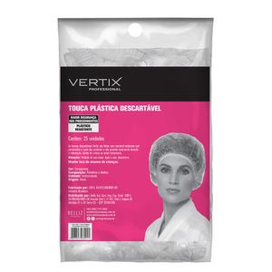 Touca Plástica Descartável Vertix 25 Unidades