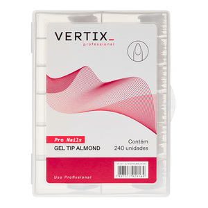 Gel Tip Almond  240 Unidades Vertix